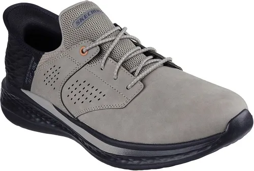 Skechers Herren Sneakers Cement 46 EU - Herren-Sneaker aus hochwertigem Glattleder, komfortabel und stylisch für jeden Anlass.