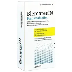 Blemaren N Brausetabletten – Effektive Hilfe bei Harnsteinen - Arzneimittel zur Alkalisierung des Harns, unterstützt die Vorbeugung gegen Harnsäuresteine und Kalziumsteine, ideal für eine nachhaltige Gesundheitsvorsorge.