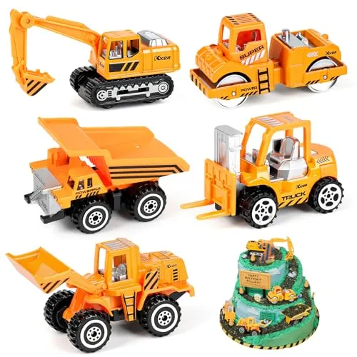 YIMORE Spielzeugautos und LKW, modellbausätze, pädagogisches Geschenk für Kinder ab 3 Jahre, 5 Stück