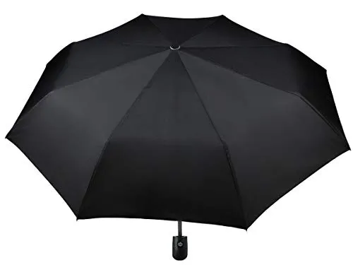 ISO TRADE Taschenschirm Auf-Zu Automatik 110cm Mini Regenschirm winddicht schwarz 3406