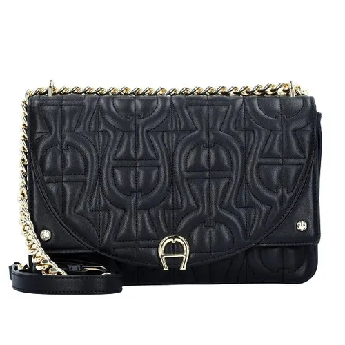 AIGNER Diadora Umhängetasche aus Leder 26 cm schwarz in schwarz von Aigner