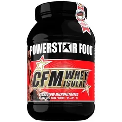Powerstar Food CFM Whey Protein Isolat - Strawberry 1000g - Sportnahrung mit 96,5% Protein aus grasgefütterter Milch, schonend hergestellt für optimale Löslichkeit und natürlichen Geschmack. Ideal für Fitness-Enthusiasten!