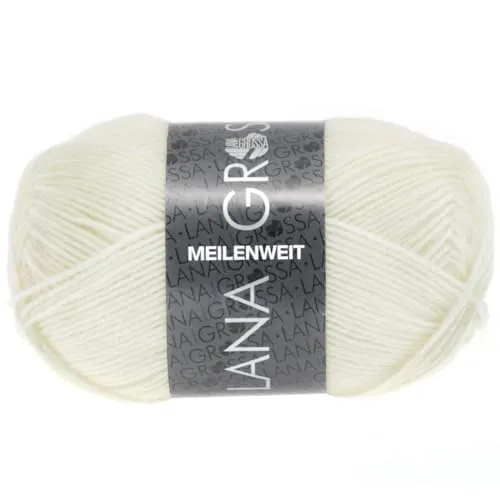 LANA GROSSA Meilenweit 50g | Sockenklassiker, waschmaschinenfest | Handstrickgarn aus 80% Schurwolle & 20% Polyamid | 50g Wolle zum Stricken & Häkeln | 210m Garn FB1113