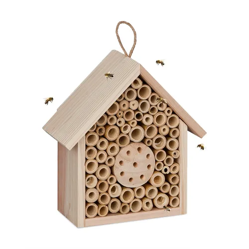 Bienenhotel Bienenhaus Insektenhaus Wildbienenhaus Nützlingshaus 0,7 kg natur