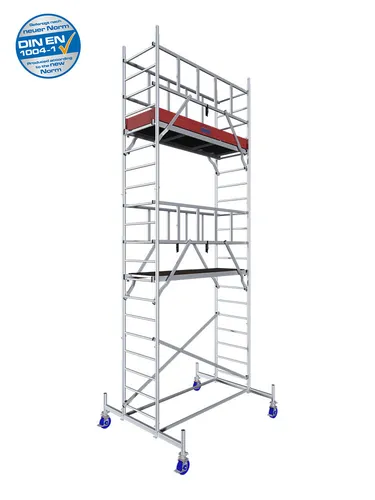 Krause Fahrgerüst MONTO ProTec Aluminium 6,30 m - Gerüst für sichere Höhenarbeiten, stabil und leicht, ideal für Profis und Heimwerker.