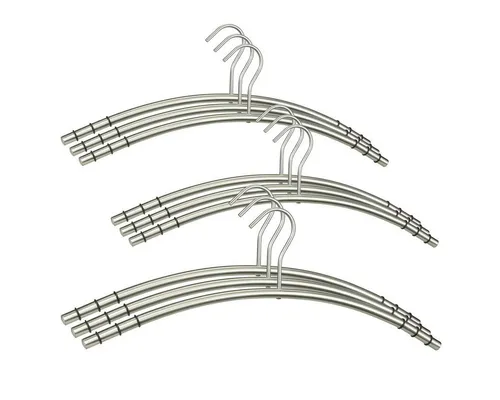 Szagato Edelstahl Kleiderbügel Set (9 Stück) in silber von Szagato