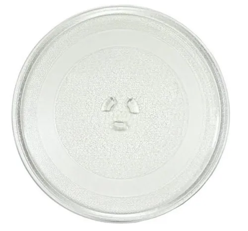 Mikrowellenteller 24,5 cm – Universalteller für Mikrowellen - Robuster Drehteller aus hitzebeständigem Glas (Ø 24,5 cm), kompatibel mit Y-Drehkreuz. Ideal als Ersatzglasplatte, spülmaschinenfest und langlebig für den täglichen Einsatz.