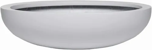 VIVANNO Pflanzschale Blumenschale Dekoschale Fiberglas PLANA Weiß 34x9 cm