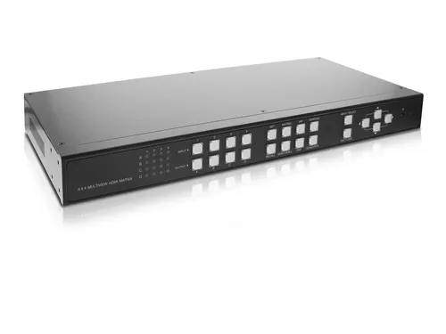 InLine 57830I HDMI 4x4 Multi View Matrix - HiFi-Kabel mit 4 Eingängen und 4 Ausgängen, ideal für flexible Multiview-Anwendungen in FullHD. Perfekt für Präsentationen und Videowände.