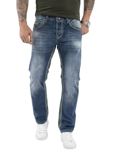 Rock Creek Herren Jeans Hose Comfort Fit RC-2369 Dunkelblau W38 L32 - Herren-Jeanshosen mit Comfort Fit, ideal für jeden Figurtyp. Die stonewashed Jeans bieten einen modernen Look und hohen Tragekomfort für Büro, Alltag und Freizeit.
