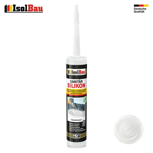 Sanitär Silikon Transparent 1 x 300 ml Küche Dusche Abdichten Kleben Dichtstoff