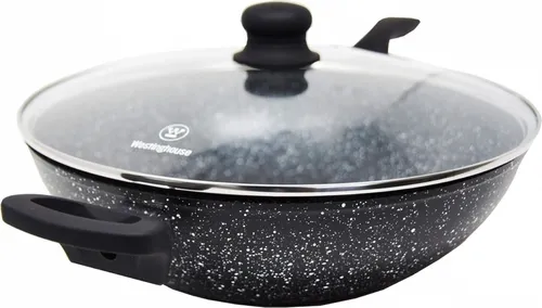 Westinghouse Black Marble Wokpfanne Ø32 cm Marmor antihaftbeschichtet, Deckel
