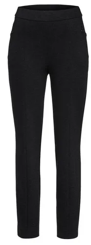 Stehmann Schlupfhose Sommerhose mit Reißverschlusstaschen schwarz 44 - Stoffhosen, atmungsaktive und elastische Sommerhose mit praktischen Reißverschlusstaschen für zusätzlichen Komfort.