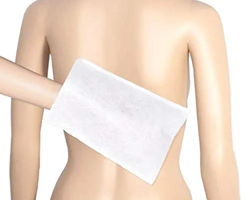 Herrmann Einmalwaschlappen Premium Weiß 100 Stück | Soft Molton Vliesstoff | saugfähig & sanft zur Haut | Einwegwaschhandschuh Waschlappen ideal für Hygienebereiche