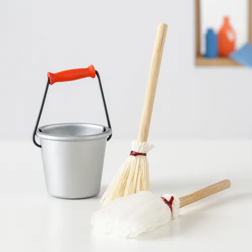 Wichtel Zubehör Putz Set 3-teilig ca. 7cm Miniatur Haushalt Wichtelhaus