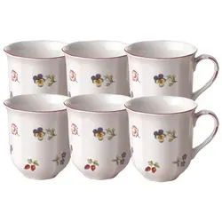 Villeroy & Boch Petite Fleur Becher mit Henkel, 6er Set