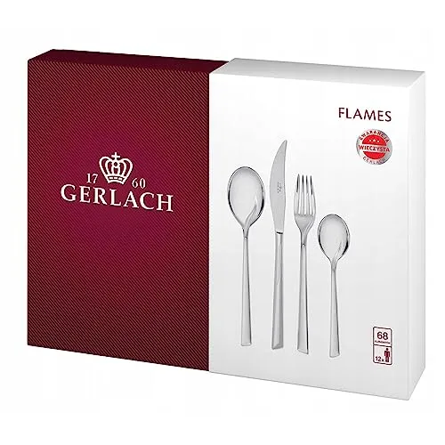 Gerlach Flames Besteck-Set für 12 Personen – Spülmaschinenfest & Elegantes Design