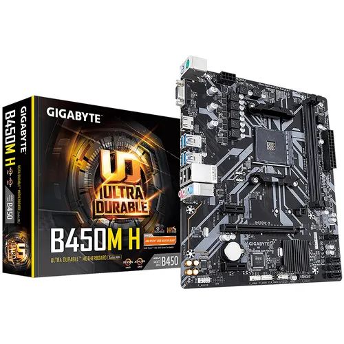 GIGABYTE B450M H Ultra Durable Mainboard