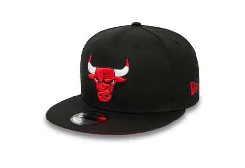 New Era - NBA Chicago Bulls Rear Logo 9Fifty Snapback Cap, Größe:S-M - Hüte, Kappen & Mützen für Baseball-Fans - Verstellbare Snapback Cap mit hochwertiger Team-Applikation, ideal für Fans des Chicago Bulls Basketballteams.