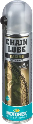 Motorex Chain Lube Racing 500ml - Hochleistungs-Kettenspray für Rennmotorräder, bietet optimalen Schutz und Schmierung für Offroad- und Straßenmotorräder.