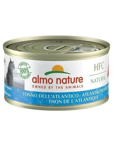 Almo Nature HFC Natural Atlantikthunfisch 70g - Katzenfutter aus 100% reinem Atlantikthunfisch, reich an edlen Proteinen und Omega-Fettsäuren. Ideal für eine gesunde Ernährung Ihrer Katze, ohne künstliche Zusätze.