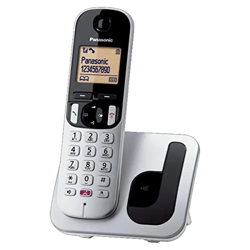 Panasonic KX-TGC250 Cordless Telefon - Festnetztelefon mit Weckerfunktion und Freisprecheinrichtung, ideal für komfortable Gespräche und vielseitige Nutzung.