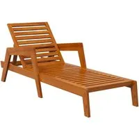 Outsunny Wetterfeste Sonnenliege in Orange in orange von Outsunny