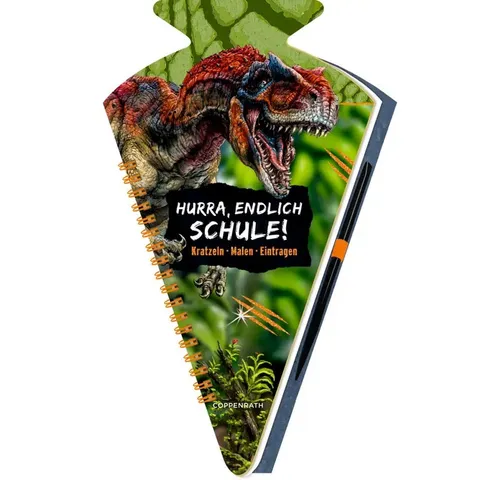 COPPENRATH DIE SPIEGELBURG Poesiealbum Schultüten-Kratzelbuch Hurra, endlich Schule! T-REX