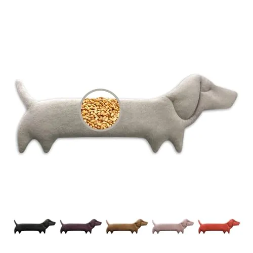 LESCHI Wärmekissen für Mikrowelle, 52x20 cm, Hund Grau von Leschi