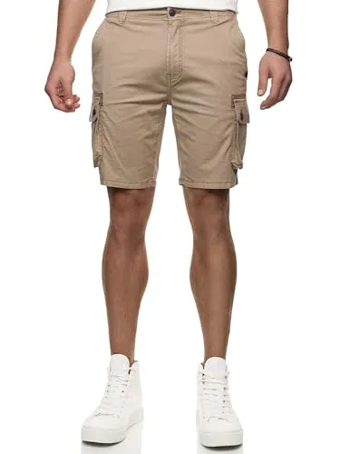 Indicode Herren INLanny Cargo-Shorts | Langlebige Bermuda mit 6 Taschen für den Sommer - Herren-Shorts aus strapazierfähiger Baumwolle mit 6 Taschen für hohe Funktionalität. Ideal für Freizeit und Outdoor-Aktivitäten, mit weichem Tragekomfort und modernem Design.