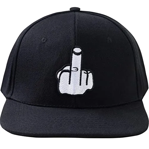 EXPRESS-STICKEREI Lustige Kappe mit Spruch Mittelfinger