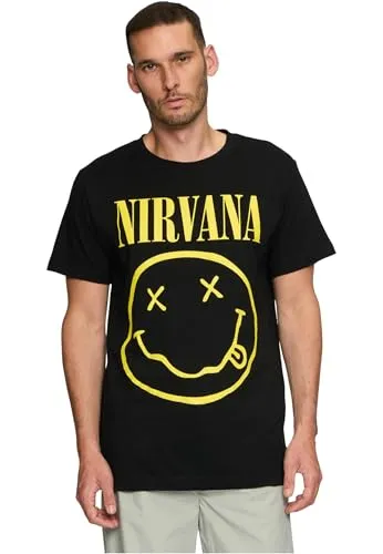 Merchcode T-Shirt Herren Nirvana Lithium Tee Schwarz L - Stylisches Herren T-Shirt aus 100% Baumwolle, ideal für den Alltag. Bequeme Passform und lässiger Rundhalsausschnitt machen es zum perfekten Casual-Begleiter.