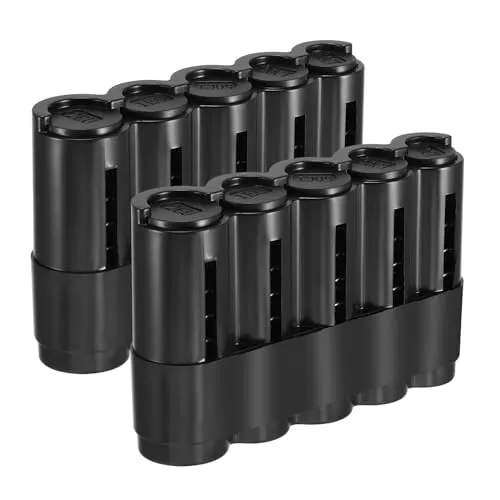 Weskjer 2 Stück Euro-Münzen Aufbewahrungsbox, Kunststoff Münzspender Ordner Einfacher Wechsel Geldbörse für Taxifahrer/Bar Restaurant