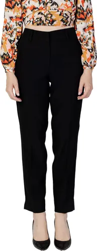 ONLY 7/8-Hose ONLVERONICA-ELLY - Schwarz, Größe 40 - Stoffhosen aus 50% recyceltem Polyester, ideal für nachhaltige Modebewusste, mit Mid Waist und unifarbenem Design für vielseitige Kombinationsmöglichkeiten.