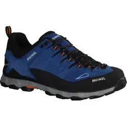 Meindl Lite Trail GTX Herren (Blau/Orange) - 47 EU - Wanderschuhe mit wasserdichtem GORE-TEX, optimaler Anpassung durch weit nach vorne gezogene Schnürung und bequemem Gehkomfort dank EVA-Dämpfungskeil.