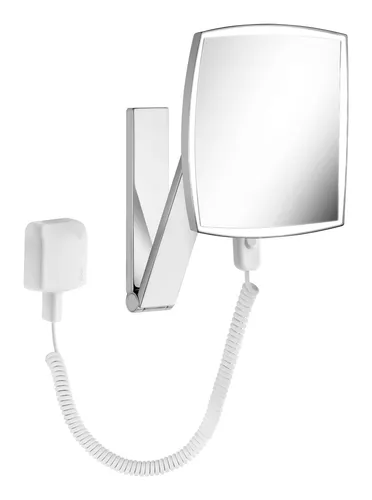 Keuco iLook_move Kosmetikspiegel 17613019001 - Beleuchteter Kosmetikspiegel mit 5-fach Vergrößerung, hochglanzverchromt und energiesparender LED-Beleuchtung für perfektes Make-up und Pflege.
