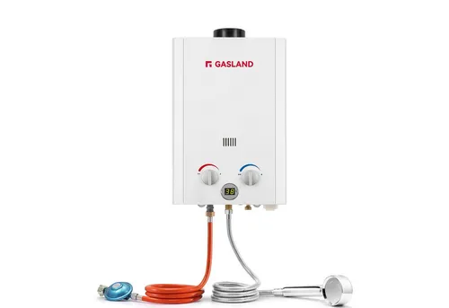 GASLAND BE264 Gas Durchlauferhitzer 10L - Gasdurchlauferhitzer für Camping und Wohnmobil, liefert 10 L/min warmes Wasser auf Knopfdruck mit Überhitzungsschutz und einfacher Installation.