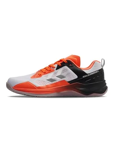 Hummel Hb Powerstrike Pro - Black/Orange - 49 - Hallenhockey Schuhe für Erwachsene, entwickelt für explosive Traktion und Agilität. Der Powerstrike Pro bietet überlegene Stoßdämpfung und Stabilität für Höchstleistungen auf dem Spielfeld.
