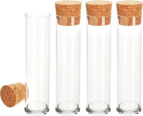 VBS Reagenzgläser mit Korken, 4 Stück 10 cm