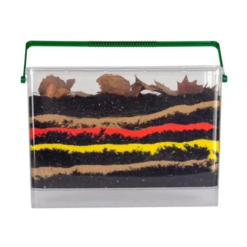 Beobachtungs-Set Regenwürmer, 8-TLG. | Naturbeobachtung - Experimentierkasten zu Lebensräumen, ideal für den Biologieunterricht, ermöglicht spannende Einblicke in die Lebensweise von Regenwürmern und deren Einfluss auf den Boden.