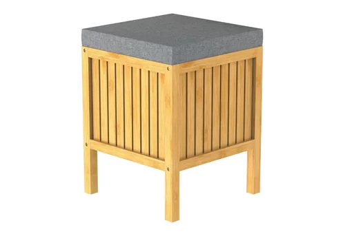 EISL BMBA02-WKBH Bambus Badhocker mit Wäschesammler