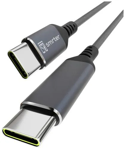 Smrter USB-C Kabel 0.4 m - USB 2.0 Stecker in Grau, ideal für schnelle Datenübertragung und vielseitige Nutzung