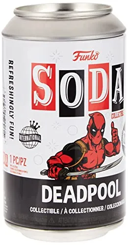 Funko Marvel Assortiment Vinyl SODA Figuren - Deadpool 11 cm - Sammlerstück aus hochwertigem Vinyl, ideal für Marvel-Fans. Diese 11 cm große Deadpool-Figur begeistert durch detailreiche Gestaltung und ist perfekt für die Vitrine oder zum Spielen geeignet.