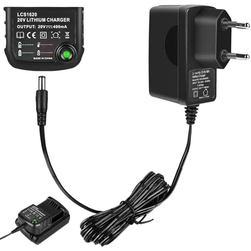 Lithium-Ladegerät 18V/20V: Kompatibel für Black & Decker Lithium-Akku BL2018 BL2018-XJ BL1518 LBXR20-OPE LBXR20 LB20 LBX20 LBX4020 LBXR2020-OPE BL1514 LBXR16 LB2X4020