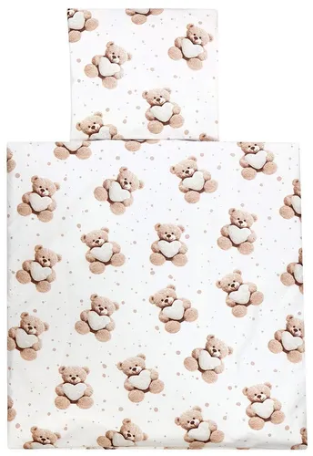 TupTam Babybettwäsche 4-teiliges Wiegenset - Wunderschön bedrucktes Babybettwäsche-Set mit Bettdecke und Kopfkissen aus reiner Baumwolle. Ideal für Wiegen und Kinderwagen, sorgt für angenehmen Schlafkomfort. Mit verdecktem Reißverschluss für einfaches Beziehen.