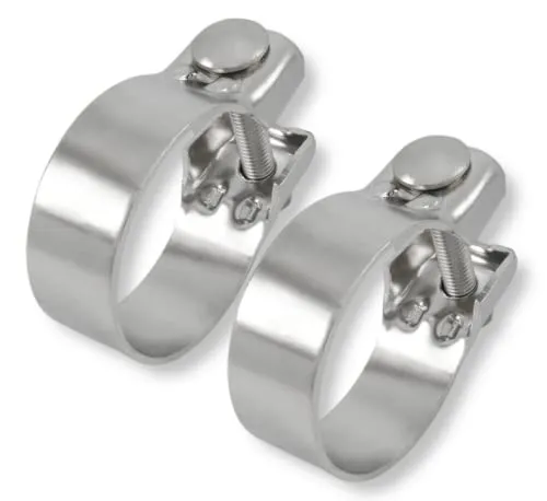 2x Auspuffschellen ø von 34 bis 82 mm Edelstahl Breitbandschellen Klemme Bandschelle Rohrschelle (50,5 mm (49-52mm))
