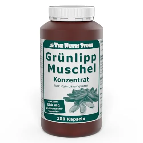 Grünlippmuschel 500 mg Konzentrat Kapseln 300 Stk. mit hohem Anteil an Glycosaminoglykanen (GAG)