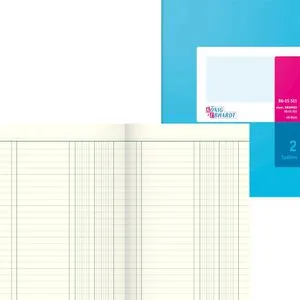 König & Ebhardt Notizbuch Geschäftsbuch A5 40 Blatt 2 Spalten Karton hellblau