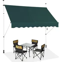 COSTWAY Klemmmarkise 200 cm – Höhenverstellbar und UV-beständig