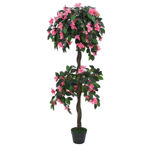 Künstliche Rhododendron-Pflanze 155 cm - Künstliche Zimmerpflanze in Grün und Rosa, pflegeleicht und ideal für eine frische Atmosphäre in jedem Raum.